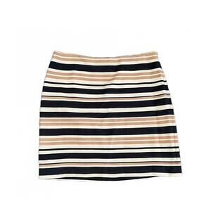 Ann Taylor Loft Straight & Pencil‎ Striped Women's Skirt Lined Size 10